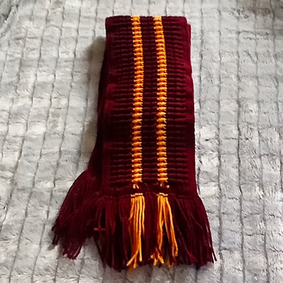 Hand Knit Gryffindor Scarf - Picture 1 of 4